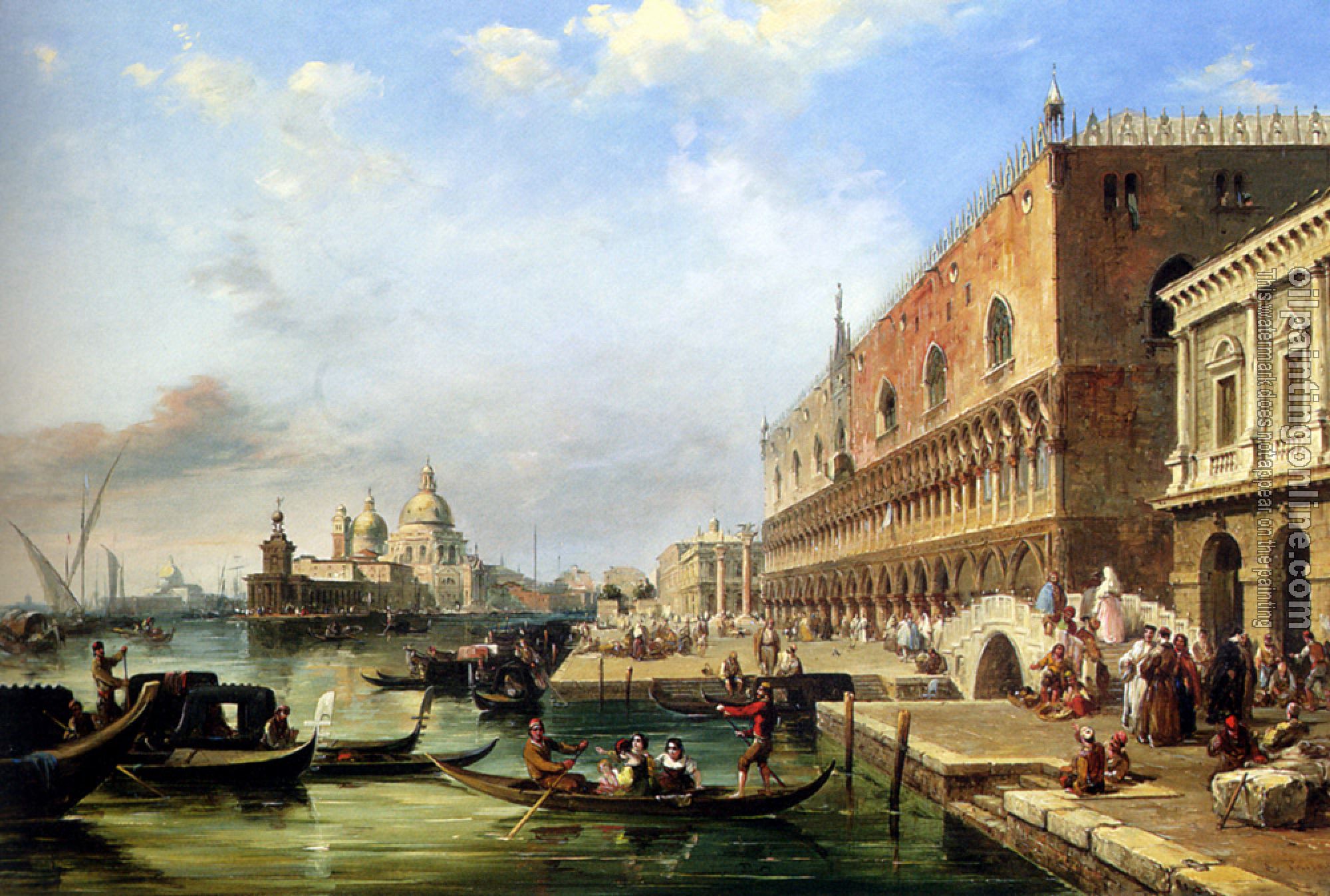Edward Pritchett - The bacino Venice Looking Towards The Grand Canal